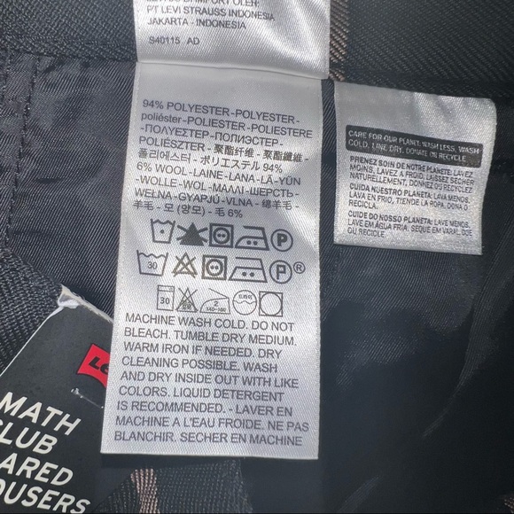 Levi's Math Club Trouser Flare Pants in Bonnie Plaid Rinse - Picture 6 of 8